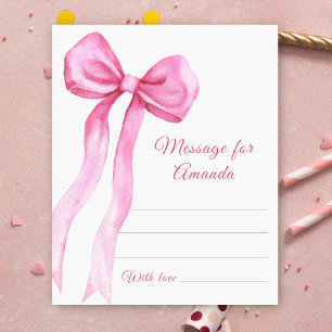 Pink Bow meisje verjaardag tijd capsule bericht