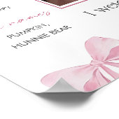 Pink Bow milestone board template, Coquette Pink Poster (Hoek)