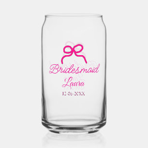 PINK BOW minimalajouter nom bridesmaid année cadea