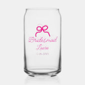 PINK BOW minimalajouter nom bridesmaid année cadea (Verso)