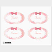 Pink Bow Name Stickers (Vel)