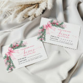 Pink Bow Noël Combien de baisers Carte de jeu