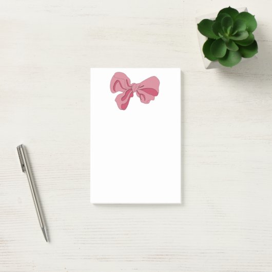 Pink Bow Notepad Post-it® Notes (Kantoor)