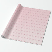 Pink Bow Pattern Gift Wrapping Paper Cadeaupapier (Uitgerold)