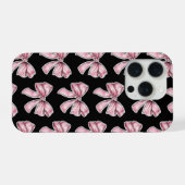 Pink Bow Pattern Phone Case iPhone Hoesje (Achterkant horizontaal)