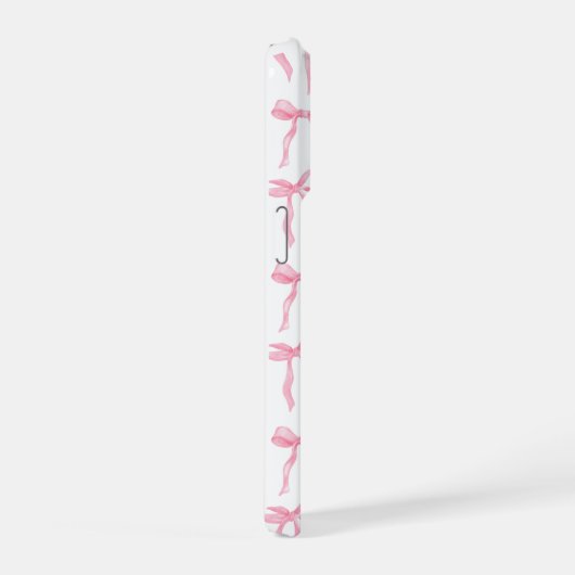 Pink Bow Phone Case – Chic Black & Blush Pattern (Côté droit)