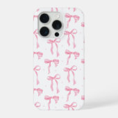 Pink Bow Phone Case – Chic Black & Blush Pattern (Verso)