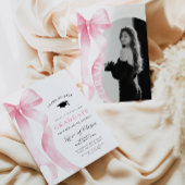 Pink Bow Photo 2025 Graduation Invitation