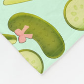 Pink Bow Pickles Fleece Deken (Hoek)