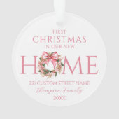 Pink Bow Premier Noël Dans Notre Nouvelle Maison N (dos)
