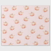 Pink Bow Pumpkin Coquette Cadeaupapier (Vlak)