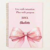 Pink bow quote 2026 planner (Voorkant)