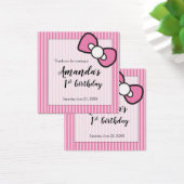 Pink Bow, rayures, 1ère fête d'anniversaire (Bureau)