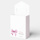 Pink Bow Ribbon Baby shower Bedankt Bedankdoosjes (Geopend)