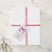 Pink Bow Ribbon Baby shower Bedankt Cadeaulabel (Met Touw)