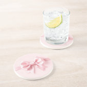 Pink Bow Sandstone Onderzetter (Zijkant)