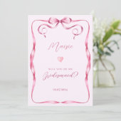 Pink bow sera-tu ma carte de proposition de femme (Debout devant)