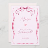 Pink bow sera-tu ma carte de proposition de femme (Devant / Derrière)