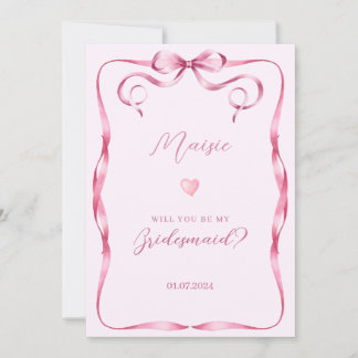 Pink bow sera-tu ma carte de proposition de femme