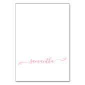 Pink Bow Signature Nom Cartes de lieu (Par défaut)