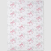 Pink Bow Silver Snowflake Winter Theme Tissuepapier (Voorkant)