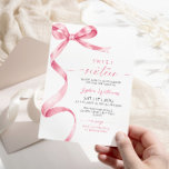 Pink Bow Sweet 16 Anniversaire Invitation<br><div class="desc">Pink Bow Sweet 16 Anniversaire Invitation - Célébrez votre anniversaire d'étape en style avec cette élégante invitation Sweet 16 avec un design classique d'arc rose. Parfait pour donner le ton d'un événement chic et sophistiqué, cette invitation met en valeur une palette rose vif et douce et une esthétique féminine et...</div>