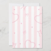 Pink Bow Sweetheart First Birthday Invitation (Dos)
