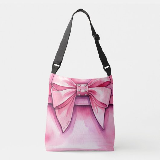 Pink Bow-Tas Crossbody Tas (Voorkant)