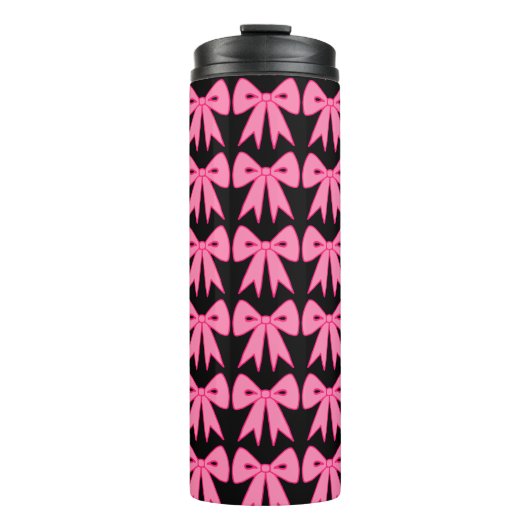 Pink Bow Thermal Tumbler Thermosbeker (Voorkant)
