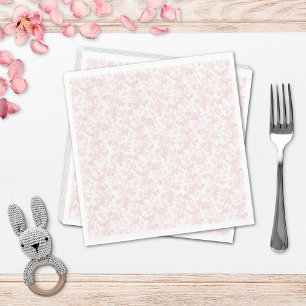 Pink Bow Toile Girl Baby shower Servet