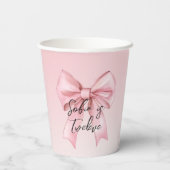 Pink Bow Twelve Birthday  Papieren Bekers (Achterkant)