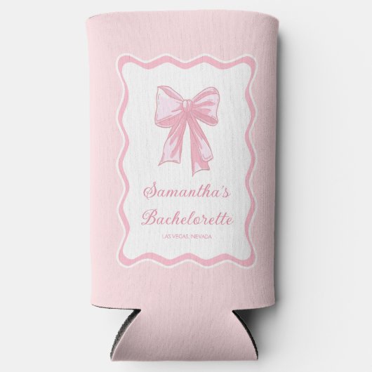 Pink Bow Tying The Knot Bachelorette Party (Voorkant)