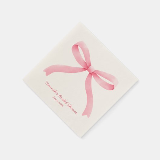 Pink Bow Tying the Knot Vrijgezellenfeest servette Servet (Hoek)