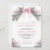 Pink Bow Une Jolie Petite Invitation Baby shower (Devant)