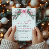 Pink Bow Une Jolie Petite Invitation Baby shower