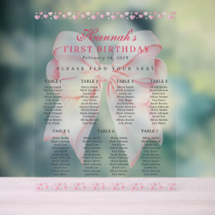 Pink Bow Valentine Carnet de sièges cardiaques Acr