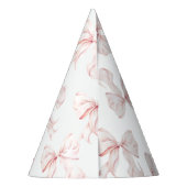 Pink Bow Verjaardag Pet Feesthoedjes (Achterkant)