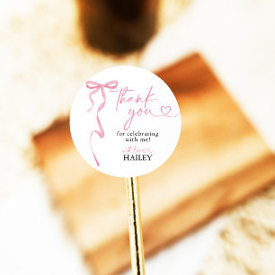 Pink Bow Vrijgezellenfeest Dank u, gunst Tags