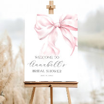 Pink Bow Welkom Vrijgezellenfeest Welkomstbord Roz