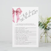 Pink Bow Wie kent de bruid beste bruids spel (Staand voorkant)