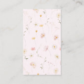 Pink Bow Wildflower Luier verloot ticket Informatiekaartje (Achterkant)