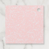 Pink Bow Winter Onederland 1st Birthday Bedankjes Labels (Achterkant)