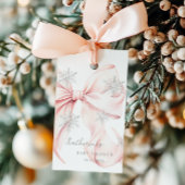 Pink Bow Winter Theme Baby shower Cadeaulabel