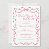 Pink Bow Ze is het vastbinden van de knoop Vrijgez Kaart (Voorkant)