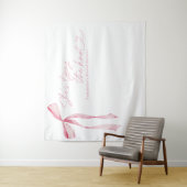 Pink Bow Ze is het vastbinden van de knoop Vrijgez Wandkleed (In situ)