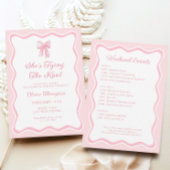 Pink Bow Ze is Tying the Knot Bachelorette Party Kaart