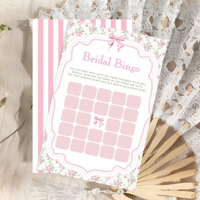Pink Bow Ze is Tying the Knot Bridal Bingo Game (Creator heeft geüpload)