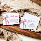 Pink Bow Ze is Tying the Knot Dank je kaart