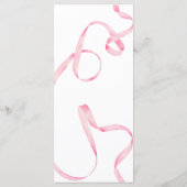 Pink Bow Ze is Tying the Knot Vrijgezellenfeest Me Menu (Achterkant)