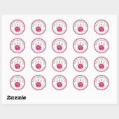 Pink Bowling Anniversaire Fête Favoriser Stickers (Feuille)